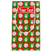 Volleyball Custom Player Name/Text KerstSanta Klein Cadeauzakje (Voorkant)