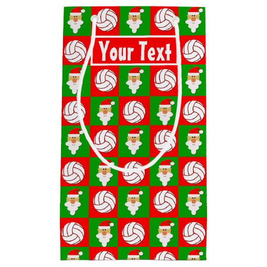 Volleyball Custom Player Name/Text KerstSanta Klein Cadeauzakje