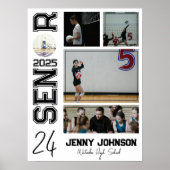 Volleyball Custom Senior Night Picture Poster (Voorkant)