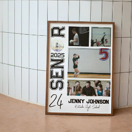 Volleyball Custom Senior Night Picture Poster