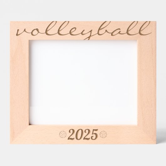 Volleyball custom year minimalist  gegraveerde lijstjes (Voorkant)