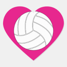 Volleyball Cute Heart-Shaped Custom Color Sports