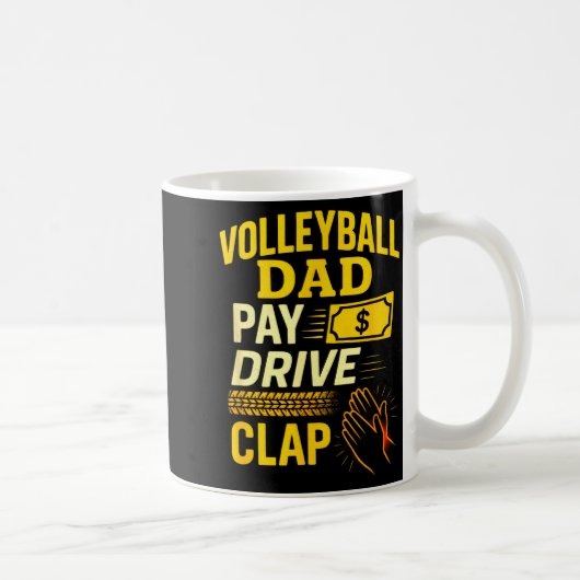 Volleyball Dad - Funny Proud Father Player  Koffiemok (Rechts)