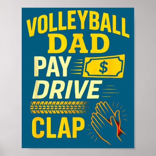 Volleyball Dad - Funny Proud Father Player  Poster (Voorkant)