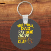 Volleyball Dad - Funny Proud Father Player Sleutelhanger (Voorkant)