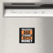 Volleyball Dad Straight Outta Money Funny Srts Par Magneet (Insitu (Vaatwasser))