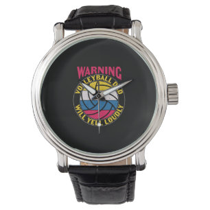 Volleyball Dad Will Yell Louly Horloge