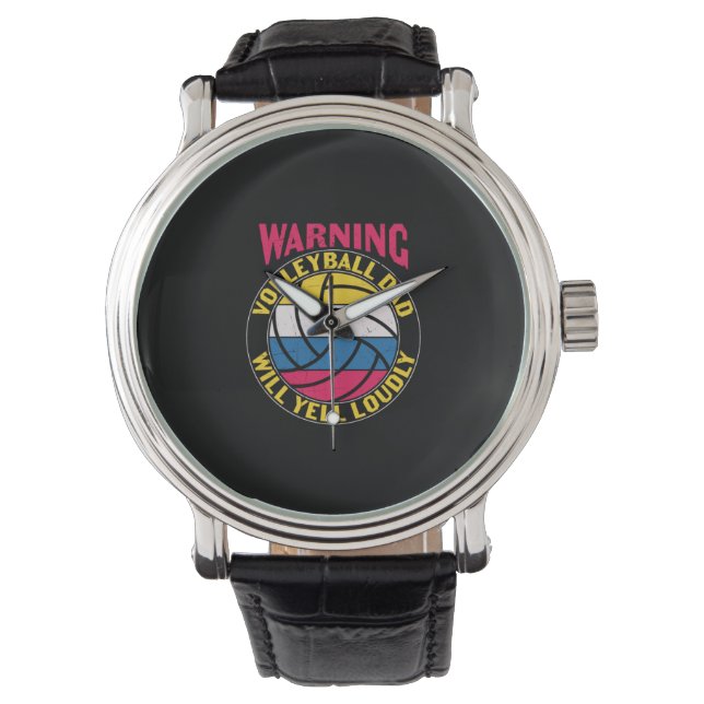 Volleyball Dad Will Yell Louly Horloge (Voorkant)