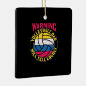 Volleyball Dad Will Yell Louly Keramisch Ornament (Rechts)