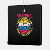 Volleyball Dad Will Yell Louly Keramisch Ornament (Links)