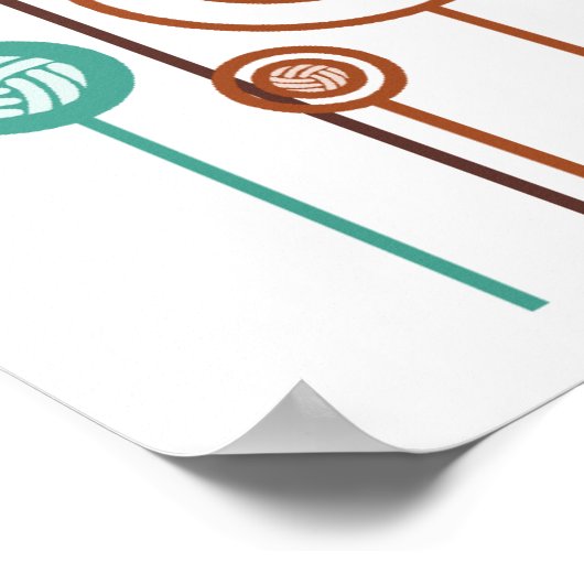 Volleyball Daisies Poster (Hoek)