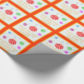 Volleyball Dech the Halls kerstwrapping paper Cadeaupapier