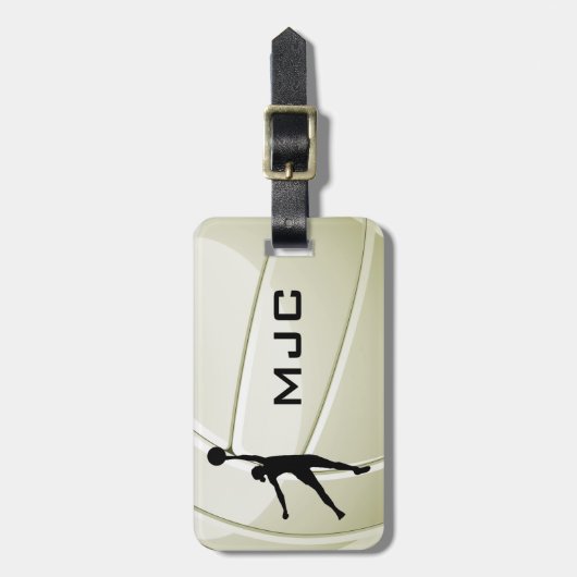 Volleyball Design Bagagelabels (Voorkant verticaal)