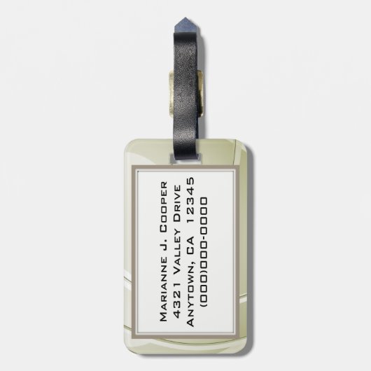 Volleyball Design Bagagelabels (Achterkant verticaal)