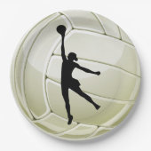 Volleyball Design Paper Party-Bord Papieren Bordje (Voorkant)