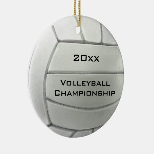 Volleyball Design Round-Ornament Keramisch Ornament (Rechts)