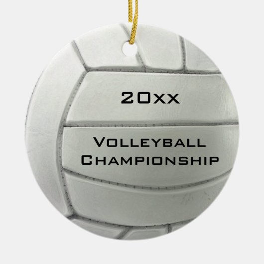 Volleyball Design Round-Ornament Keramisch Ornament (Voorkant)