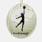 Volleyball Design Round-Ornament Keramisch Ornament (Links)