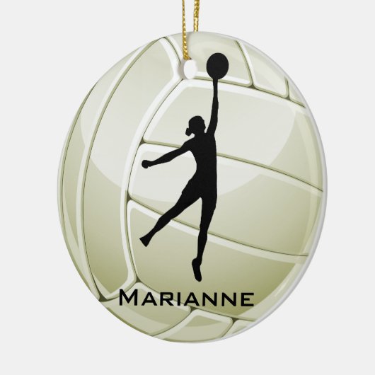 Volleyball Design Round-Ornament Keramisch Ornament (Links)