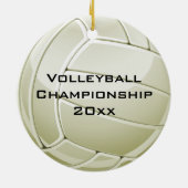 Volleyball Design Round-Ornament Keramisch Ornament (Achterkant)