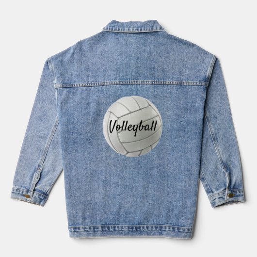 Volleyball Design Spijkerjack Denim Jacket (Achterkant)