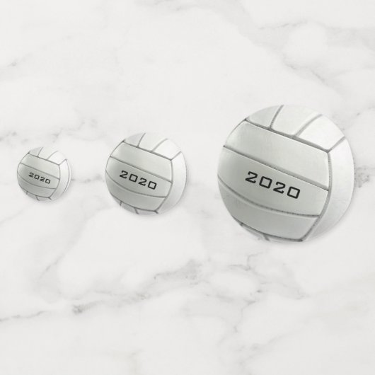 Volleyball Design Table Table Confetti (Achterkanten)