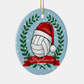 Volleyball die een het petDouane dragen van Keramisch Ornament (Rechts)