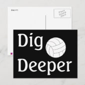 Volleyball dig briefkaart (Voorkant / Achterkant)