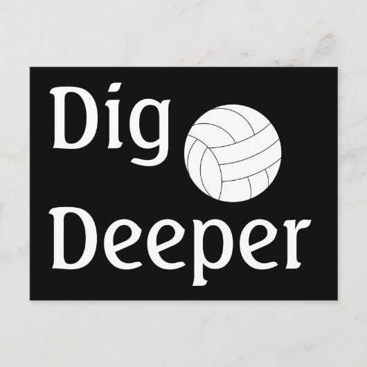 Volleyball dig briefkaart (Voorkant)