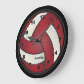 Volleyball | Donkere rode en witte stijl Grote Klok (Hoek)