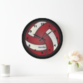 Volleyball | Donkere rode en witte stijl Grote Klok (Huis)