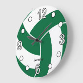 Volleyball | Donkergroene en witte stijl Grote Klok (Hoek)