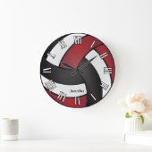 Volleyball | Donkerrode, zwarte en witte stijl Grote Klok (Huis)