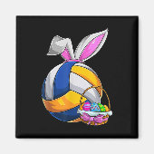 Volleyball Easter Bunny Ears Easter Eggs Hunting B Magneet (Voorkant)