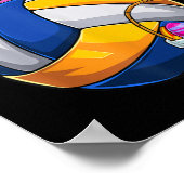 Volleyball Easter Bunny Ears Easter Eggs Hunting B Poster (Hoek)