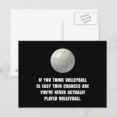 Volleyball Easy Briefkaart (Voorkant / Achterkant)