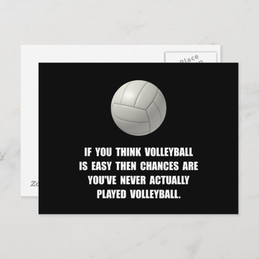 Volleyball Easy Briefkaart (Voorkant / Achterkant)