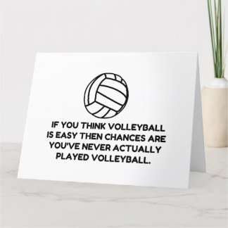 VOLLEYBALL EENVOUDIG BEDANKKAART