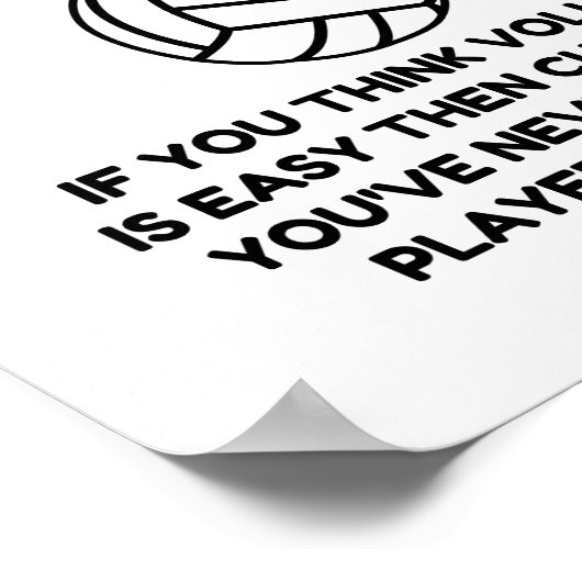 VOLLEYBALL EENVOUDIG POSTER (Hoek)