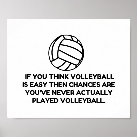 VOLLEYBALL EENVOUDIG POSTER (Voorkant)