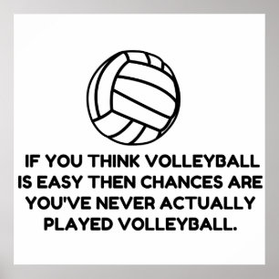 VOLLEYBALL EENVOUDIG POSTER