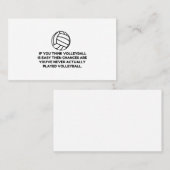 VOLLEYBALL EENVOUDIG VISITEKAARTJE (Voorkant / Achterkant)