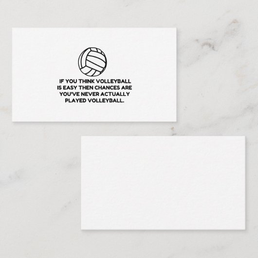 VOLLEYBALL EENVOUDIG VISITEKAARTJE (Voorkant / Achterkant)