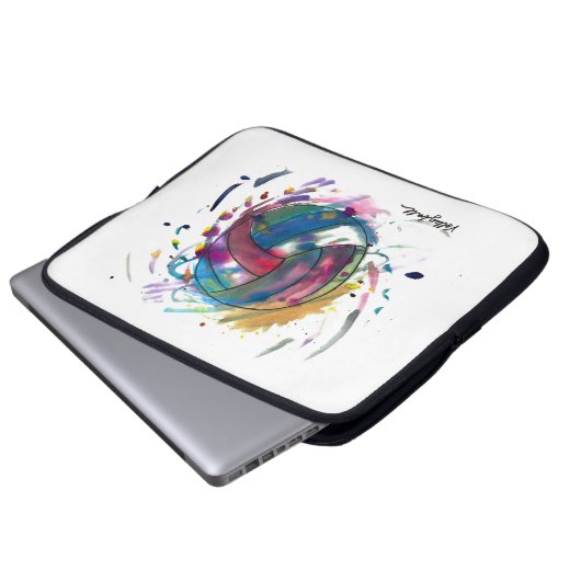 Volleyball Electronics Bag by Emma & Evan Laptop Sleeve (Voorkant onderkant)