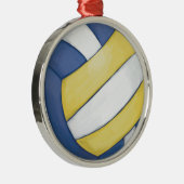 Volleyball Elegant Metal Ornament (Rechts)