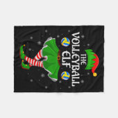 Volleyball Elf Christmas Family Girls Women Elf Sq Fleece Deken (Voorkant (Horizontaal))