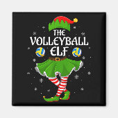 Volleyball Elf Christmas Family Girls Women Elf Sq Magneet (Voorkant)