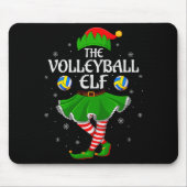 Volleyball Elf Christmas Family Girls Women Elf Sq Muismat (Voorkant)