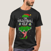Volleyball Elf Christmas Family Girls Women Elf Sq T-shirt (Voorkant)