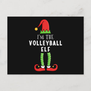 Volleyball Elf-kerstcadeau Briefkaart